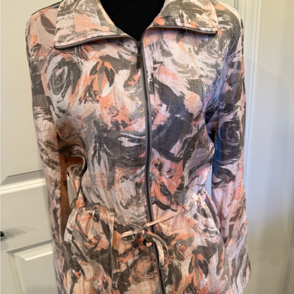 Ruby Rd. Women's Utility Jacket - Pink and Gray - Picture 10 of 13